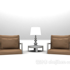 欧式单人沙发免费3d模型下载