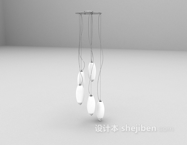设计本白色灯具3d模型下载