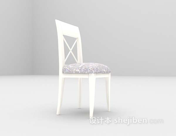 白色椅子3d模型下载