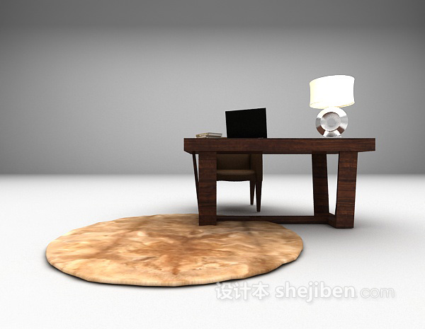 现代书桌3d模型推荐
