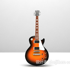 黑色吉他3d模型下载