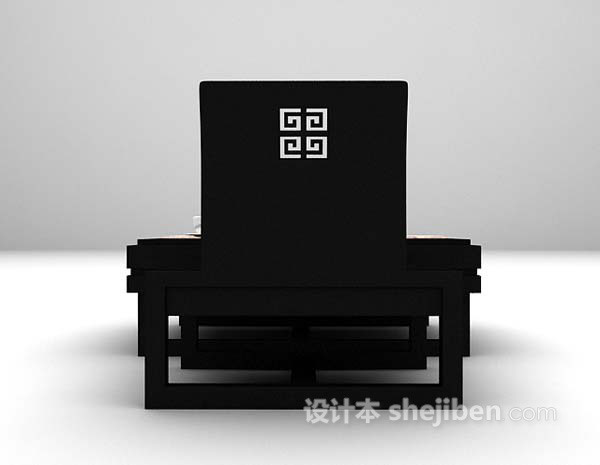 中式风格茶几桌椅3d模型下载