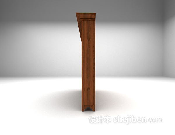 设计本欧式实木书柜3d模型下载
