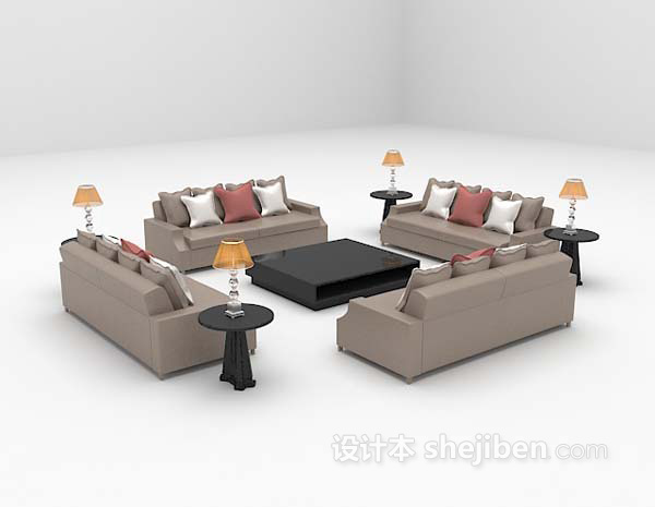 组合沙发推荐3d模型下载