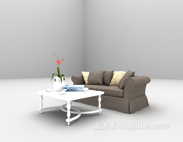 免费双人沙发3d模型下载