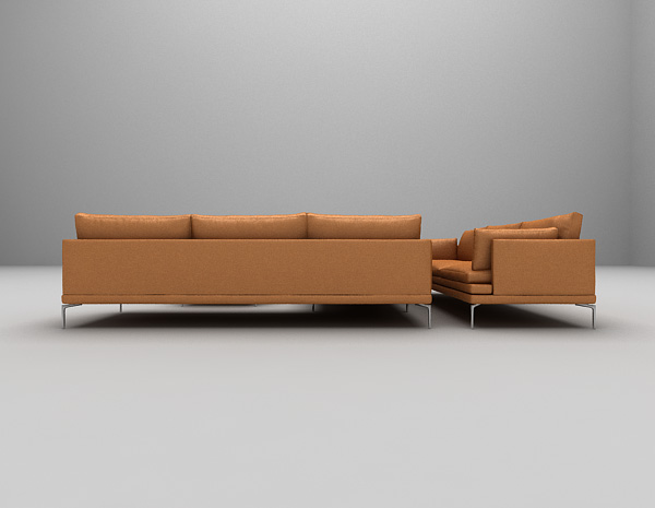 设计本皮质沙发组合推荐3d模型下载
