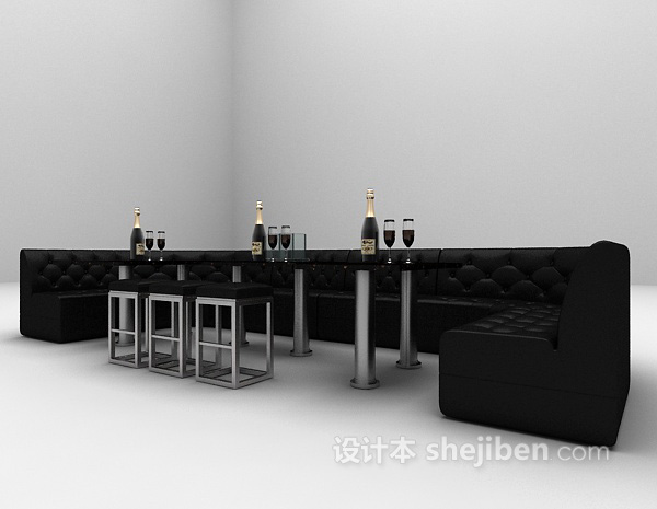 免费工装组合沙发3d模型下载