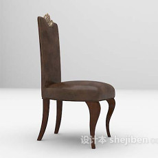 欧式黑色家居椅3d模型下载