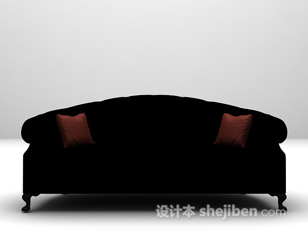 欧式古典皮质沙发3d模型下载
