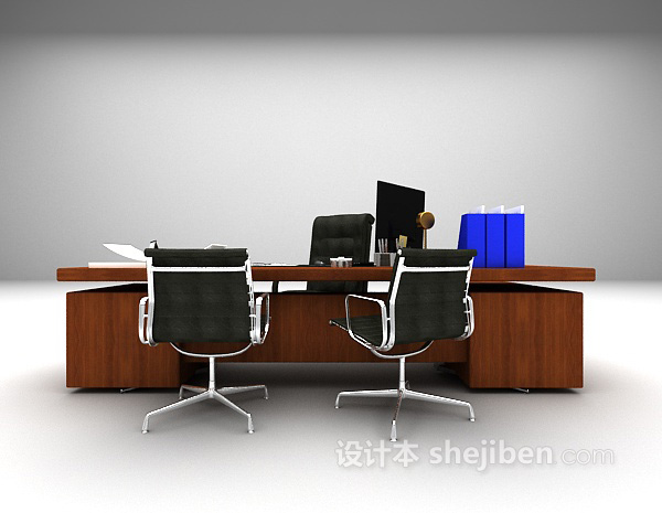 现代办公桌椅模型下载