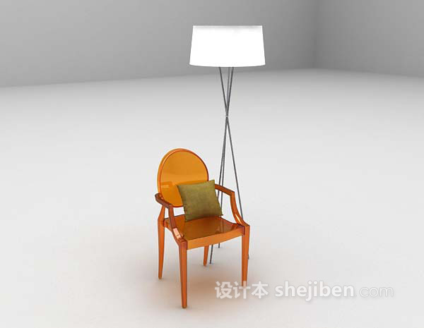 欧式风格木质家居椅max3d模型下载