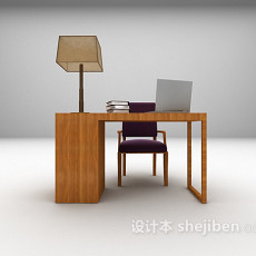木质书桌max3d模型下载