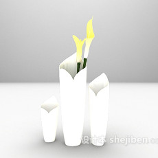 白色花瓶3d模型下载