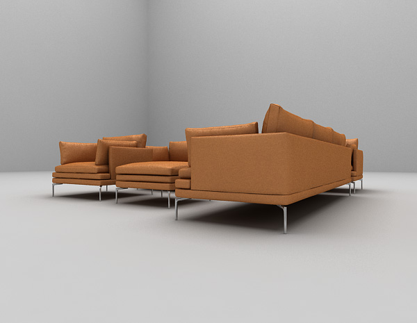 免费皮质沙发组合推荐3d模型下载