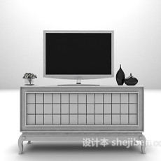 木质欧式电视柜3d模型下载