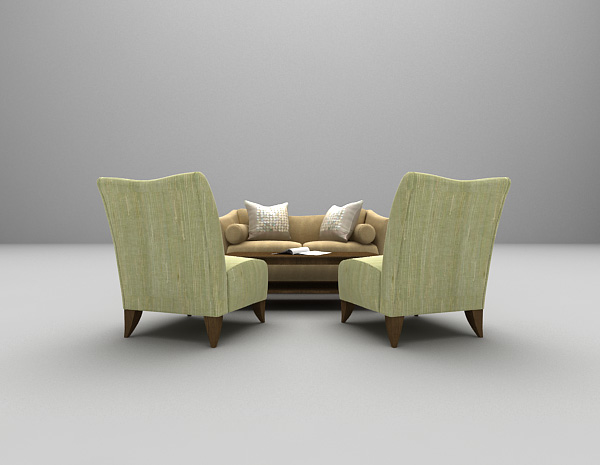 设计本现代单人沙发3d模型下载