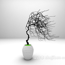 装饰树枝3d模型下载