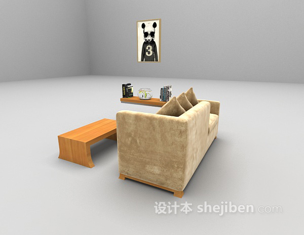 设计本现代沙发3d模型下载