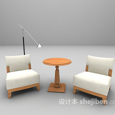 休闲沙发椅3d模型下载
