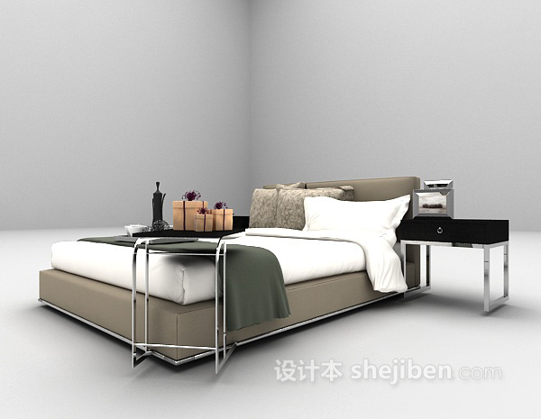 免费现代床欣赏3d模型下载