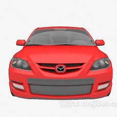 红色车3d模型下载