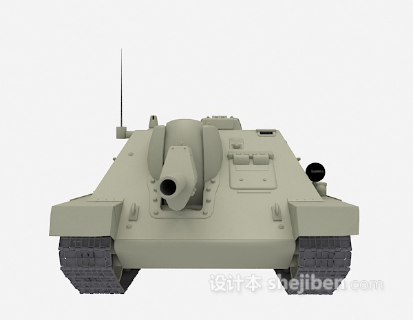 灰色坦克3d模型下载