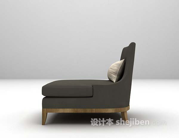 免费布艺休闲椅3d模型下载