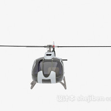 黑色直升机3d模型下载