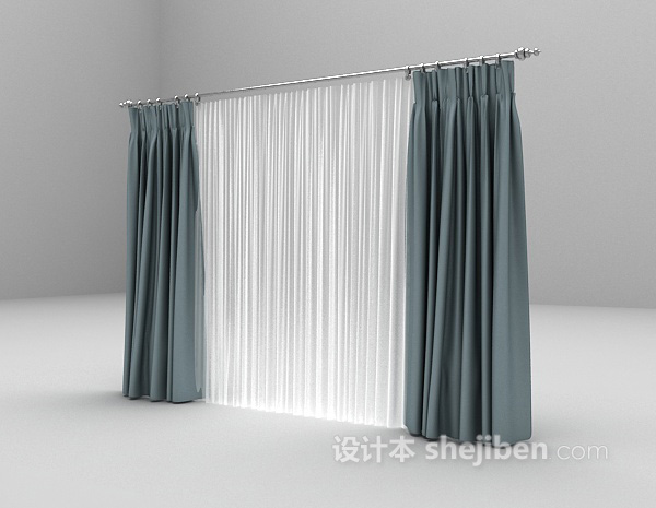 免费房间窗帘3d模型下载