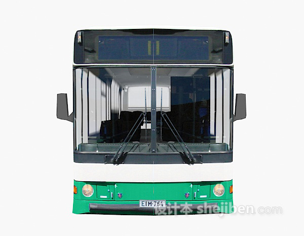现代风格公交车车3d模型下载