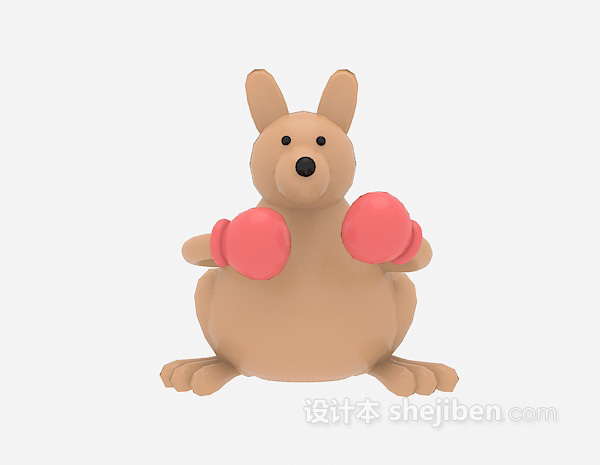 儿童玩具拳击袋鼠模型 3d模型下载