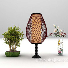 中式装饰灯3d模型下载