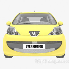 黄色小Q车3d模型下载