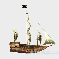 海贼帆船3d模型下载