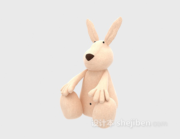 免费儿童玩具袋鼠 3d模型下载