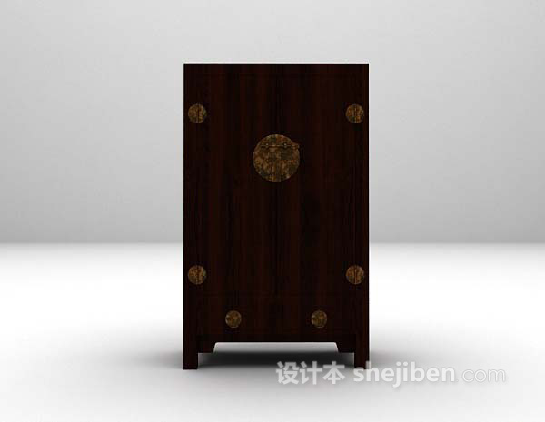 木质衣柜3d模型