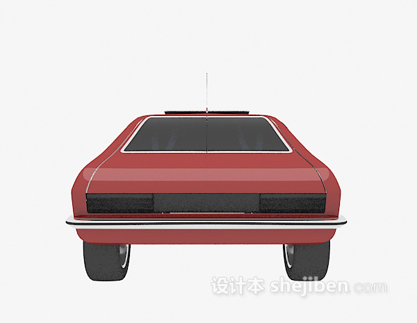 红色汽车3dmax模型下载