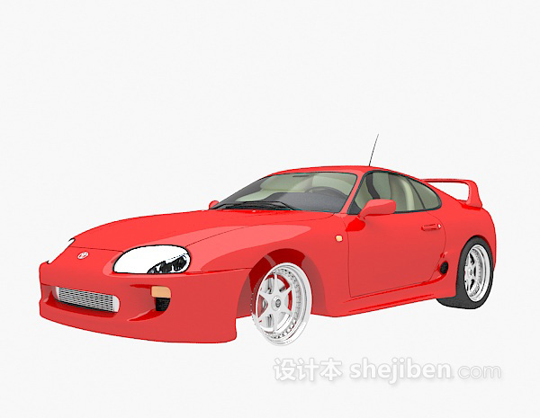 设计本红色max汽车3d模型下载