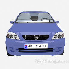 蓝色max汽车3d模型下载