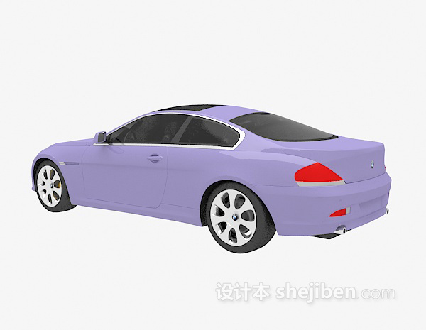 现代风格紫色车的3d模型下载
