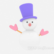 雪人儿童玩具3d模型下载