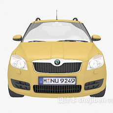 黄色汽车免费3d模型下载