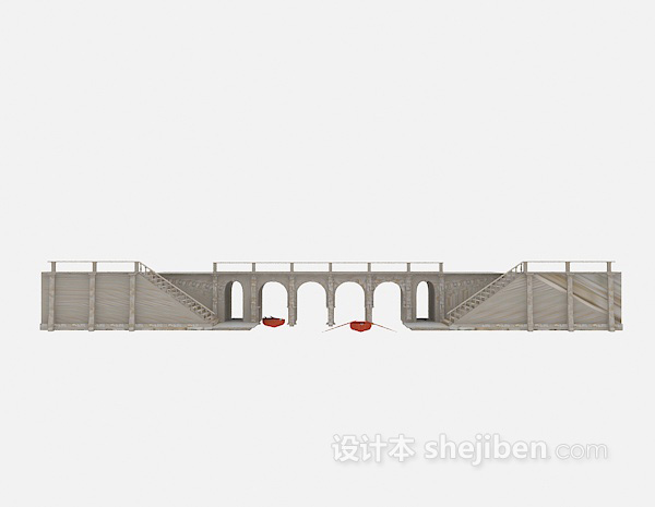 古代桥梁3d模型下载