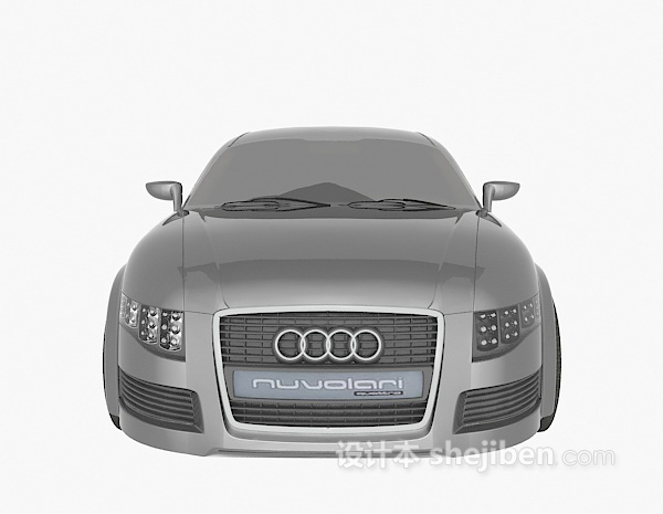灰色奥迪汽车3d模型下载