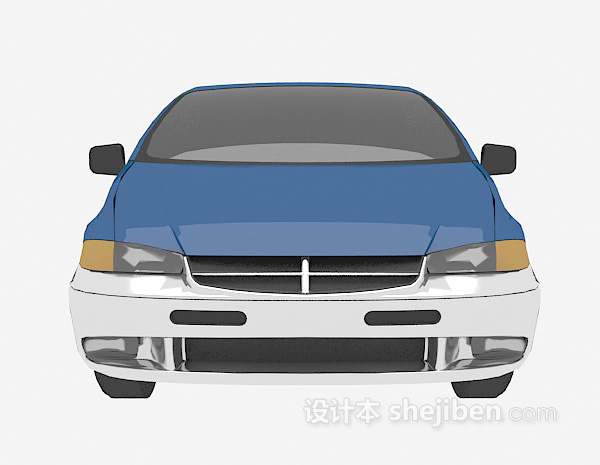 蓝色的车辆3d模型下载