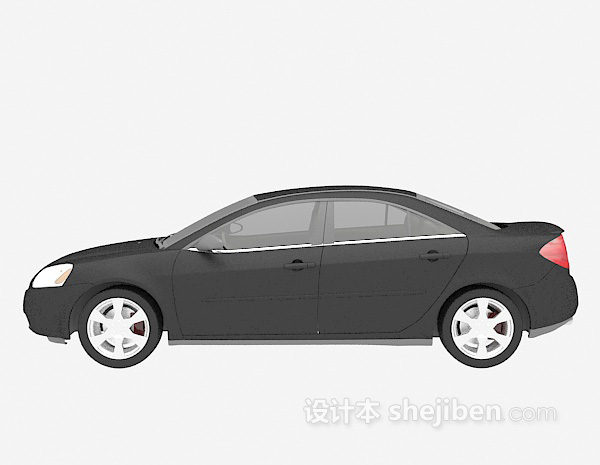 现代风格黑色汽车免费3d模型下载