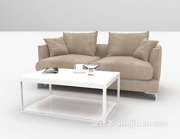 茶几沙发3d模型下载