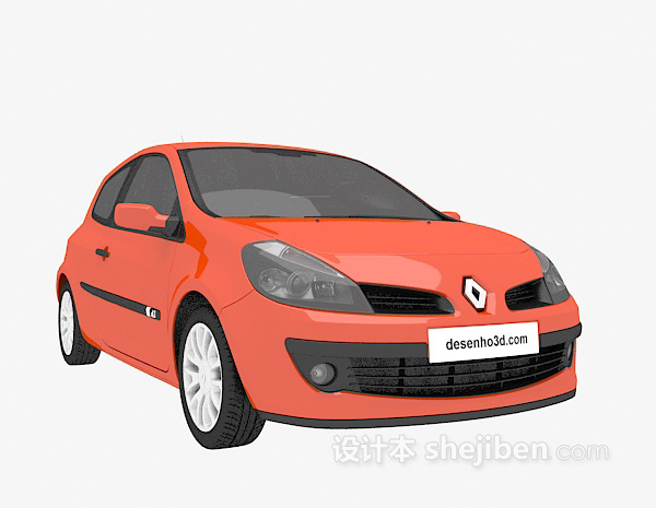 橙色车辆模型3d模型下载