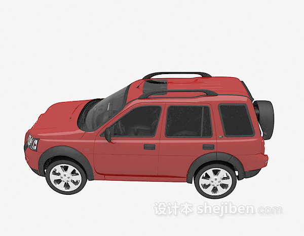 设计本红色车的3d模型下载