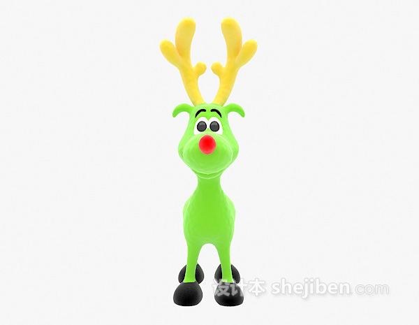 儿童动物玩具长颈鹿3d模型下载